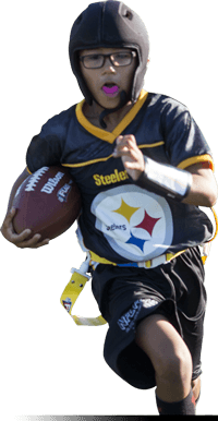 youth flag football player